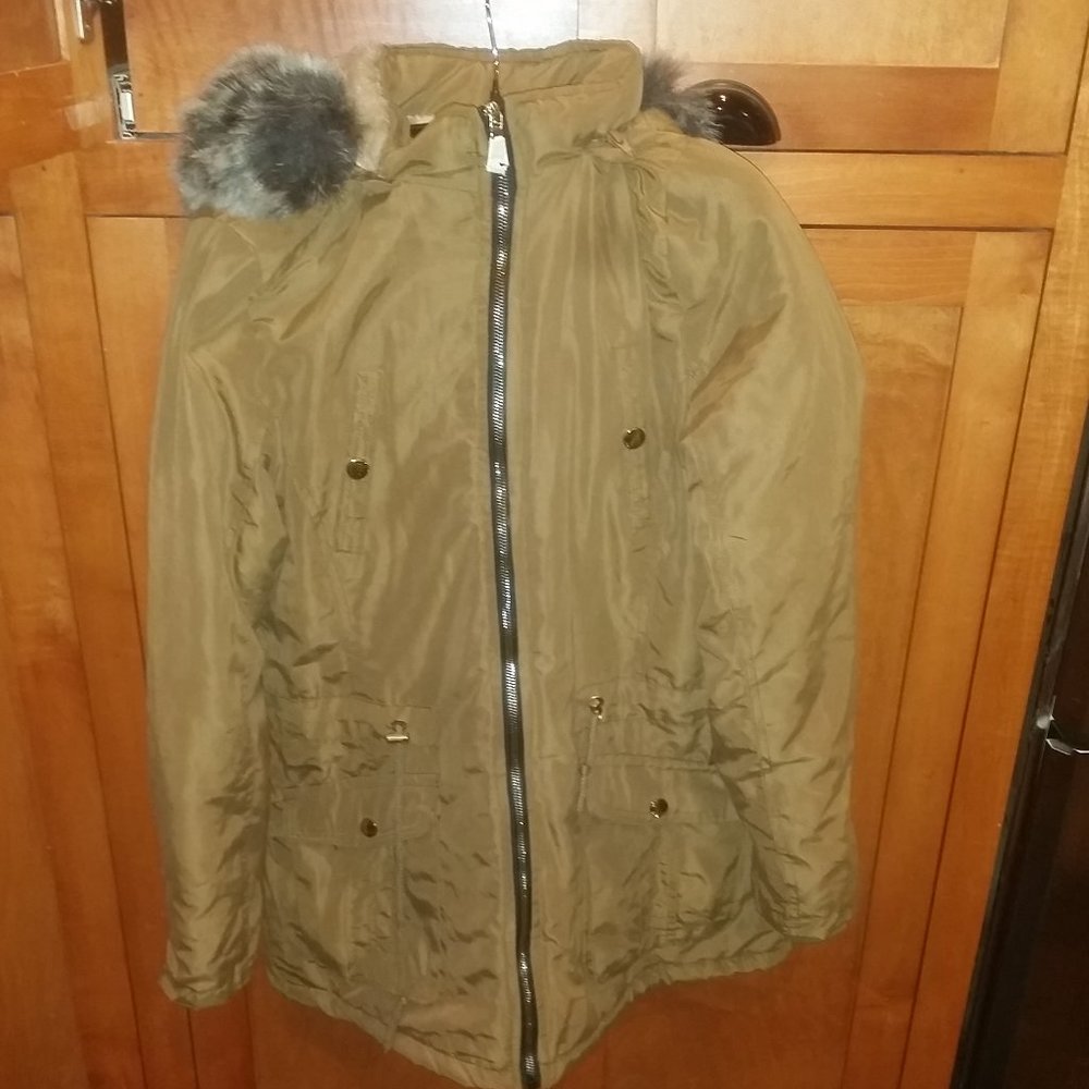 New Holstark Camel Tan Hooded Jacket Coat